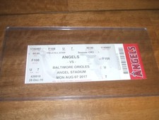 ANGELS MIKE TROUT MILESTONE CAREER HIT#1000 MINT TICKET 8/7/17 HR WIN