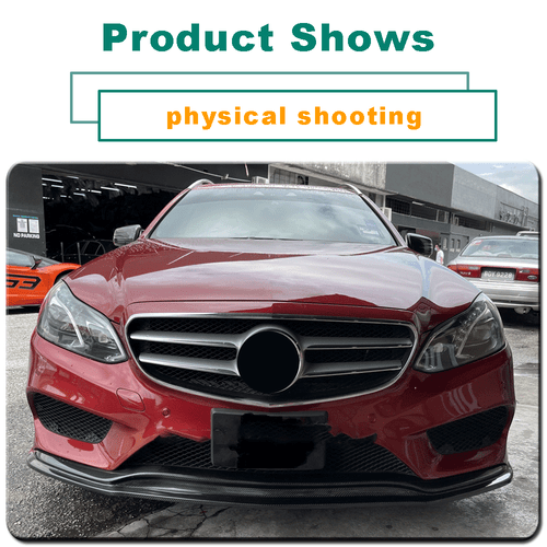 For Benz W212 E400 E300 Sport 2014-16 REAL CARBON Front Bumper Lip Spoiler Chin - Picture 5 of 12