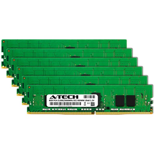 48GB 6x 8GB PC4-2666 RDIMM Lenovo ThinkStation P720 Memory RAM - Picture 2 of 3