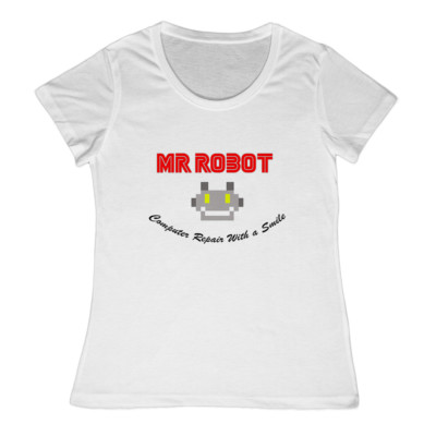 Ladies Computer Services with a Smile Mr Robot Eliot Hacker TV Damen T-Shirt