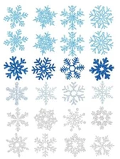 120 PCS Snowflake Temporary Tattoo Stickers Winter Snow Flakes Glitter Tattoos 