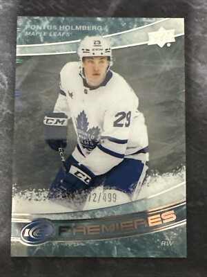 2022-23 Upper Deck Ice Rookie Premieres 223 Pontus Holmberg Toronto Maple Leafs
