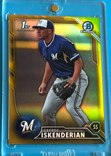 2016 BOWMAN CHROME - GOLD REFRACTOR - GEORGE ISKENDERIAN (RC) Serial #'d (46/50)