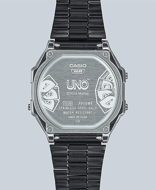 CASIO A168WEUC-1AJR UNO Collaboration Wild Card Unisex Resin Watch