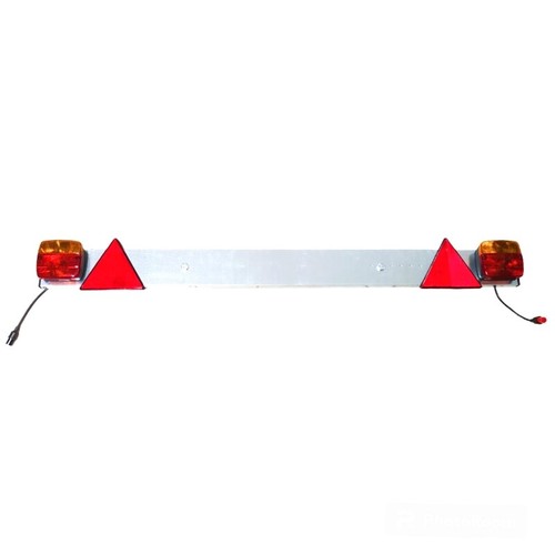 Barra fanali rimorchio posteriore 140-180 cm zincata completa tipo alto - Foto 3 di 4
