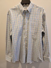 Peter Millar Mens Long Sleeve Button Down Nanoluxe EASY CARE SHIRT SZ XL EUC