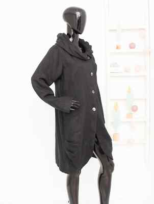 Avant Garde Linen Coat by Bitte Kai Rand Copenhagen Black Size Women's / M / US
