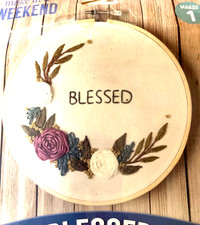Leisure Arts Embroidery Kit Blessed Floral Make In A Weekend 2020 Sealed