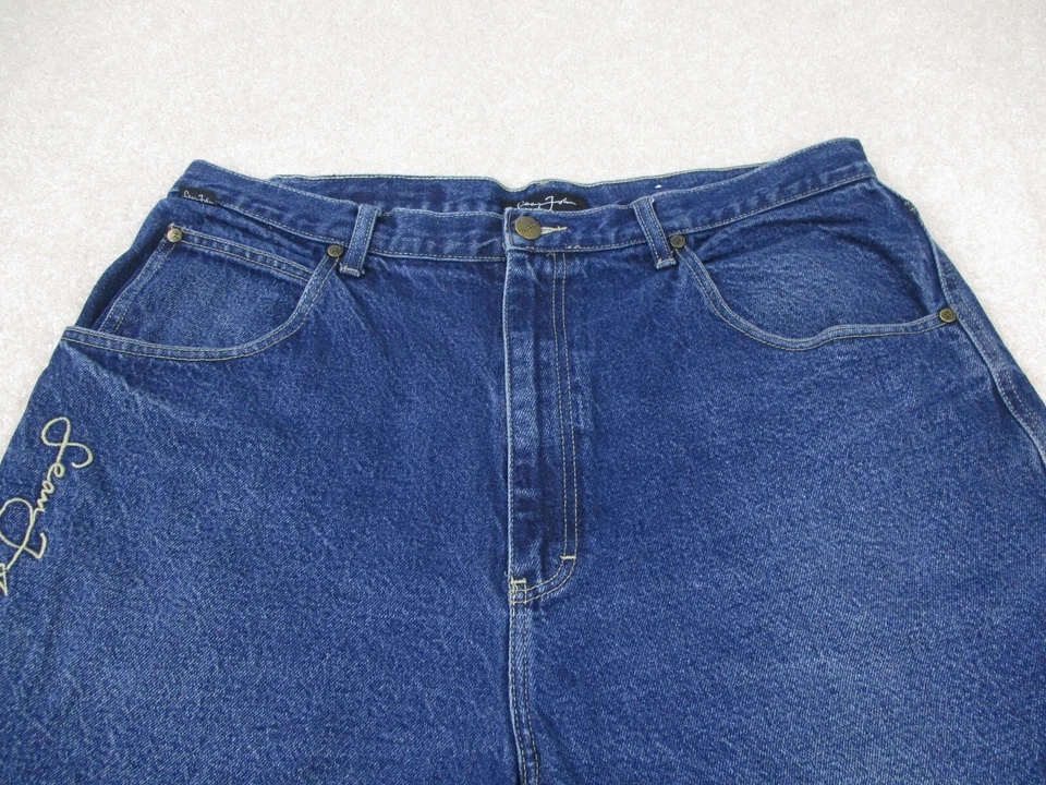 VINTAGE Sean John Shorts Mens 36 Blue Baggy Skater Y2K Hip Hop Denim Jean Adult* - Image 3 of 4
