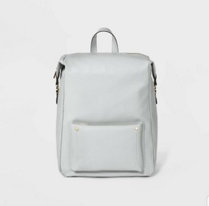 large faux leather backpack