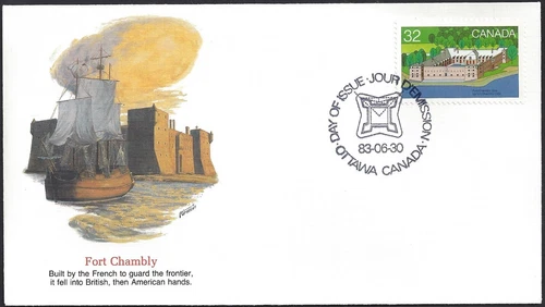 🍁Canada  #989     "FORT CHAMBLY QC."    Brand New 1983  Fleetwood Cover