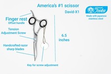 TOOBA 6.5" Professional Barber Scissors Salon Hair cutting Hair Dressing Shears
