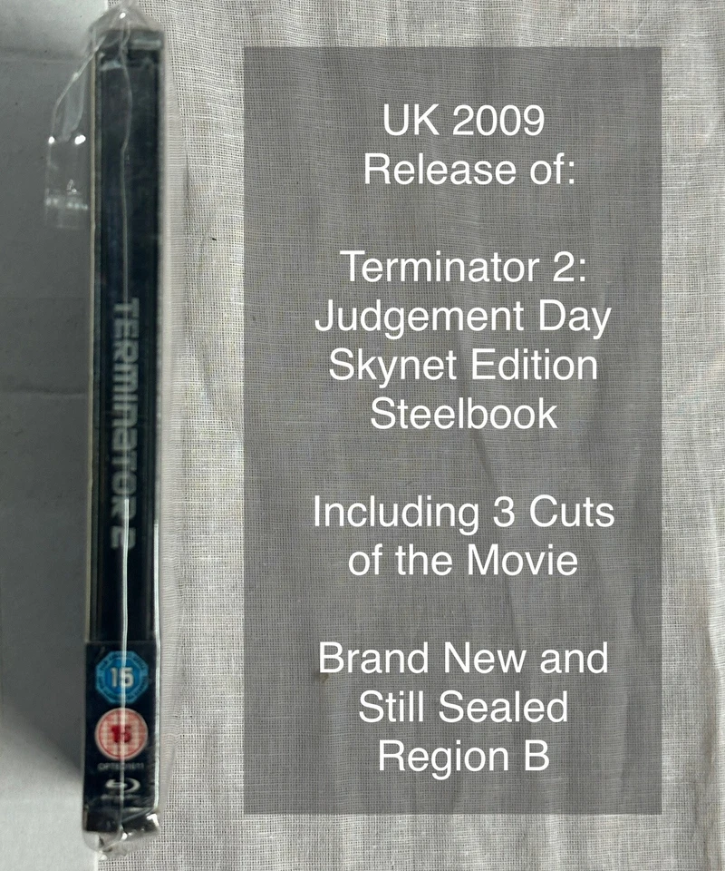 Terminator 2 Judgement Day Blu-ray Steelbook UK Skynet Ed. Release - New Sealed - Image 3 of 3