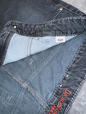 Jokerbrand デニム 濃紺 w38 bboy Joker Double Saddle Stitched Clark Men Blue Straight Regular