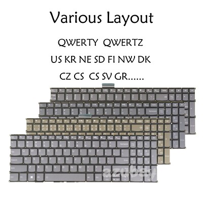 Laptop Keyboard For Lenovo Slim/ Yoga Slim 7-15IIL05 7-15IMH05 7-15ITL05 Backlit
