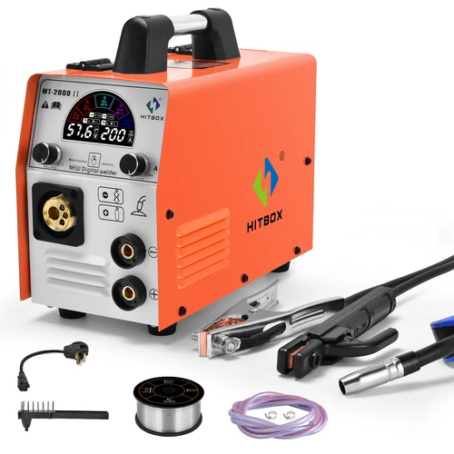 HITBOX 4 in 1 MIG Welder 200A 110V 220V Inverter Gas MMA TIG MIG Welding Machine - Picture 12 of 14