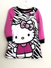 NEW Girl Size 4 HELLO KITTY Sanrio Pink Fleece Night Gown PJs Sleep ADORABLE