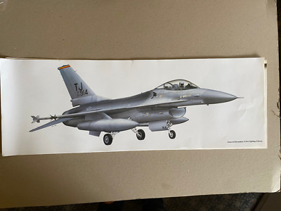 Flugzeug Luftfahrt Kunstdruck GENERAL DYNAMICS F-16A FIGHTING FALCON