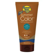 2 Pack Banana Boat,Summer Color Self-Tanning Lotion, Light/Medium Color 6oz Each