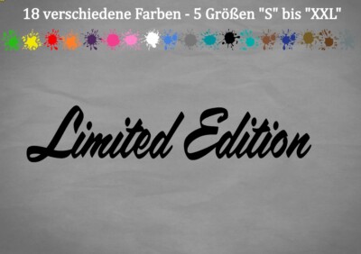 Limited Edition Aufkleber Spezial Sonderedition Car Sticker Vinyl JDM OEMS-XXL