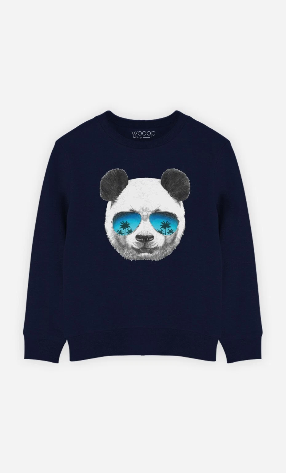 Children's Sweatshirt. Navy Blue. PANDA SUNGLASSES