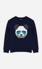 Children's Sweatshirt. Navy Blue. PANDA SUNGLASSES