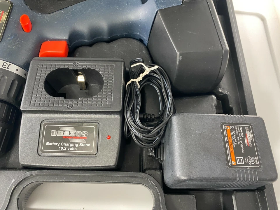 Taladro inalámbrico Brazos BR-166-0019 19,2 V 3/8" portabrocas sin llave en estuche con batería Foto 4 de 4