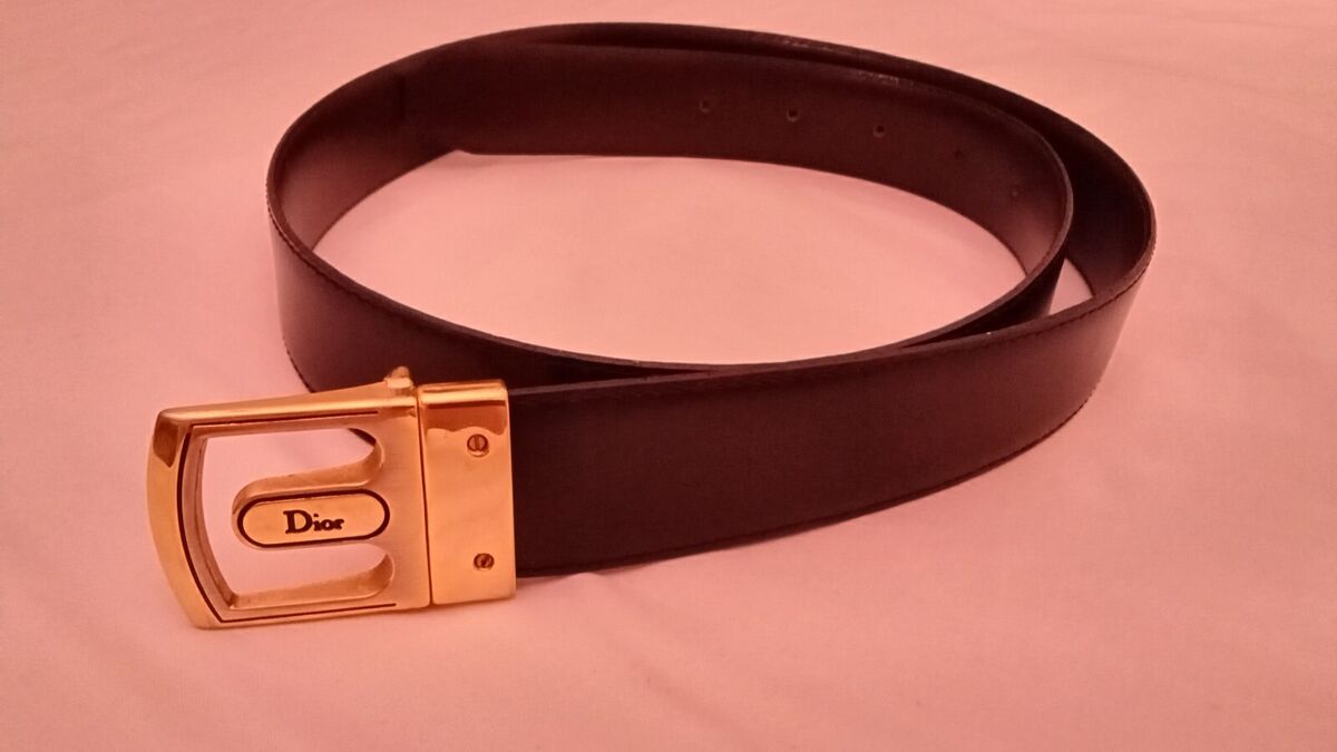 Christian Dior Belt VINTAGE Designer Belt Mens MEDIUM Brown Christian Dior Belt VINTAGE Designer Belt Mens MEDIUM Brown