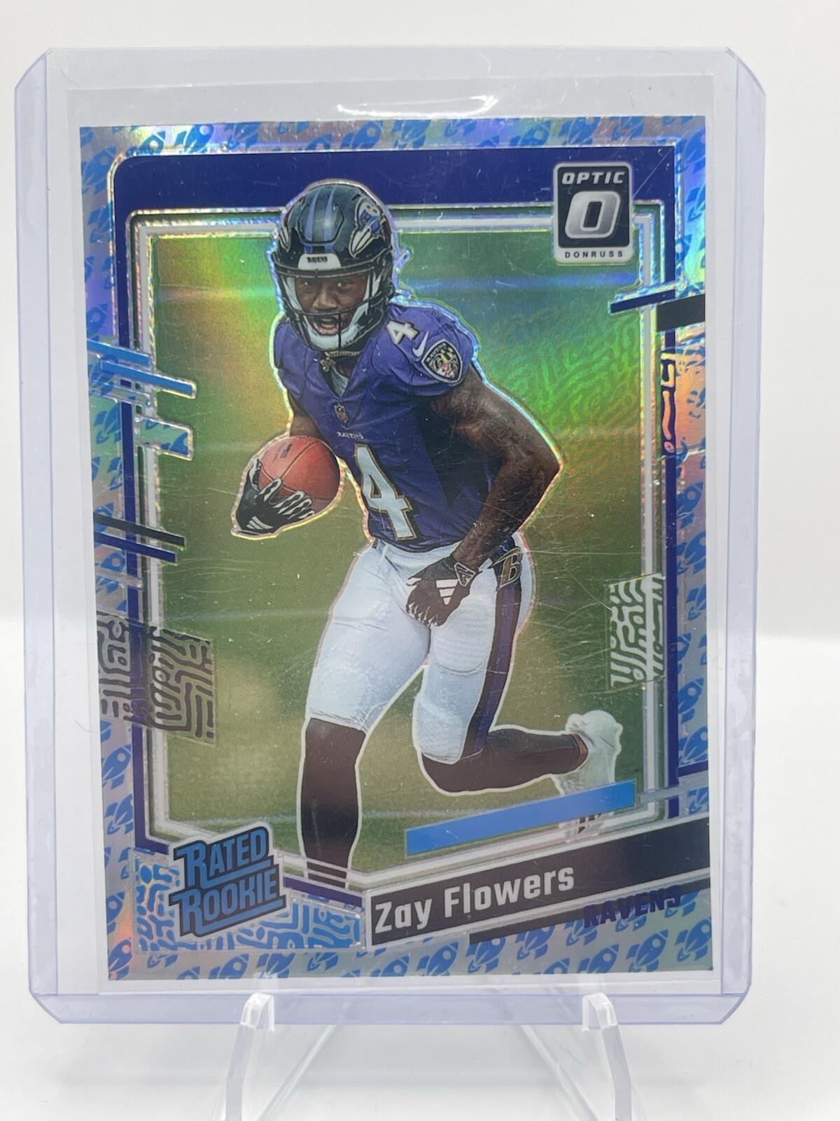 2023 Panini Donruss Optic - Rated Rookie Rocket Prizm #210 Zay Flowers (RC)