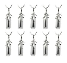 Set of 10 Football Player Cremation Urn Necklaces with Velvet Pouches  Fill Kit