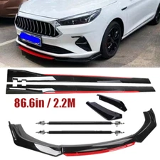 Front Bumper Lip Spoiler Splitter Body Side Skirt Gloss Black For Ford Fusion Mo