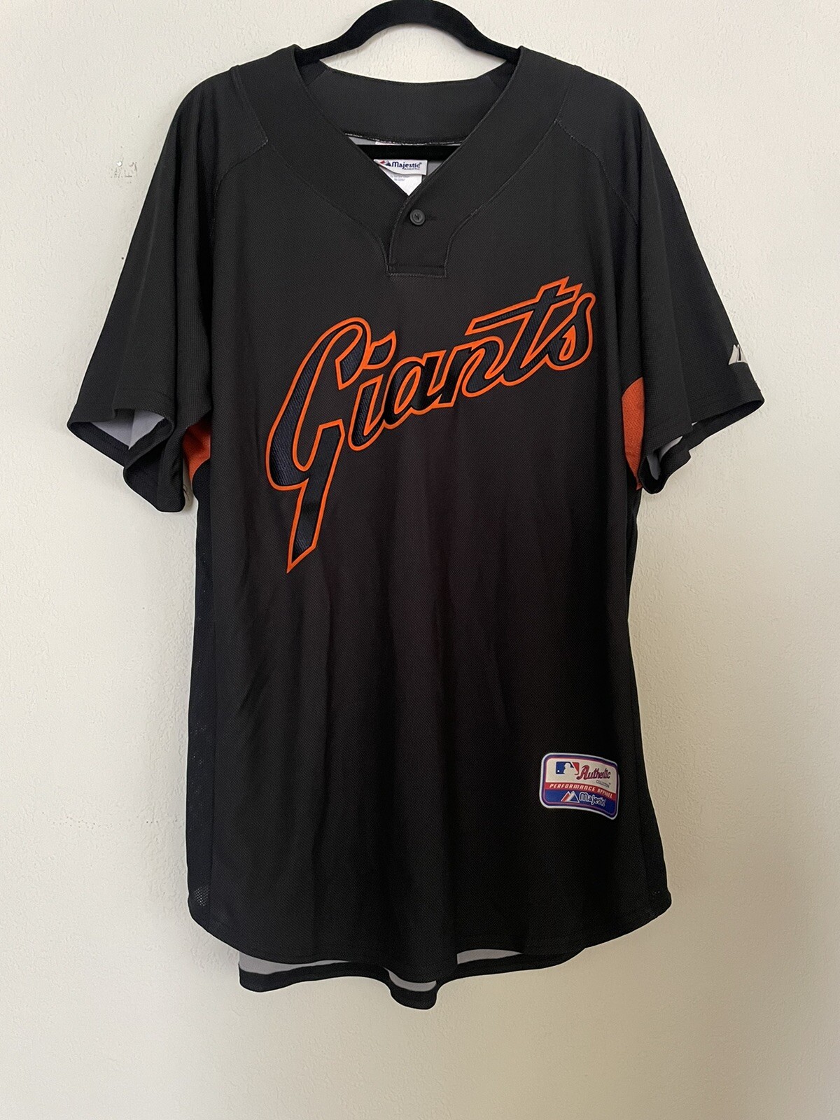 San Francisco Giants Majestic Authentic team Pullover Short Sleeve | Mens Large