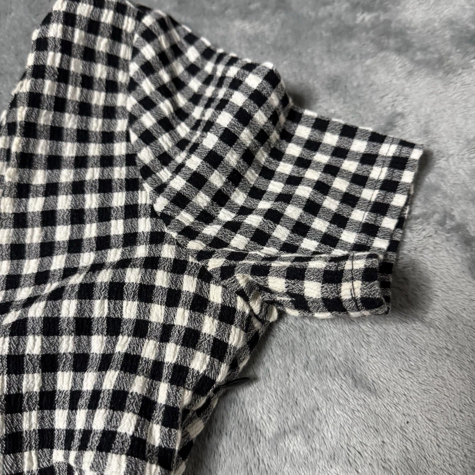 Vestido SNIDEL a cuadros negro con lazo trasero para mujer talla 1 (aprox. S) Hecho en Japón Foto 3 de 4