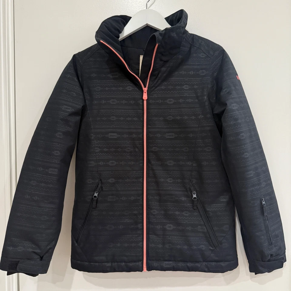 Roxy Puffer Ski Snowboard Hood Coat Jacket Black Pink DryFlight 10K Girl 14/XL - Image 3 of 4