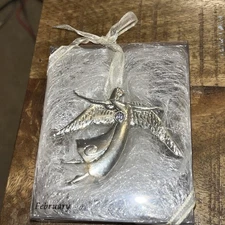 February SERENITY ANGEL ORNAMENT BY SEASONS OF CANNON FALLS Bible Verse Isaiah 7