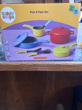 Giggle Scape Toy Pots  pans Set. New But     Missing Utensils   