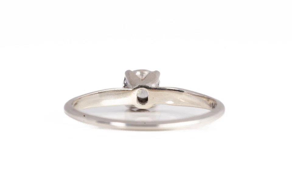 Ladies 14k White Gold Solitaire Diamond Engagement Ring - Image 3 of 4