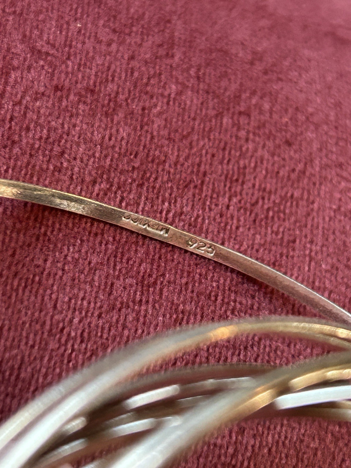 Vintage 925 Silver Bangle Set Stackable Layering … - image 5