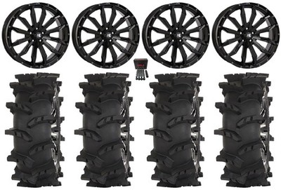 High Lifter HL21 24'' Wheels Bk 37'' Outlaw Max Tires Polaris RZR Turbo R & Pro R