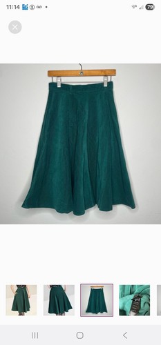 Falda Acampanada Pana Verde Hell Bunny "Wonder Years" Talla L Rockabilly Swing - Imagen 3 de 9