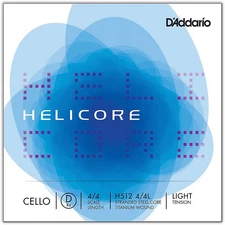 D'Addario Helicore Series Cello D String 4/4 Size Light