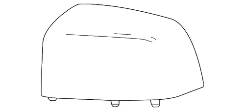 Genuine GM Primed Passenger Side Door Mirror Housing Upper Cover 23191151