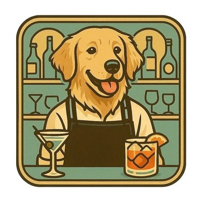 9x Sticker Golden Retriever Barkeeper Autoaufkleber 9x9cm Hund Lustig Set