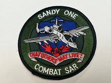 US AIR FORCE COMBAT SAR SANDY ONE A-10 AVIATION PATCH MEASURES 4 INCHES