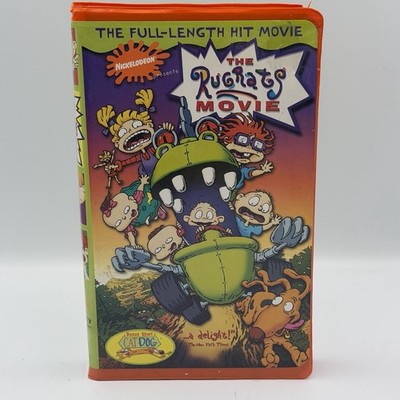 The Rugrats 1998 Movie Nickelodeon Orange Tape Clamshell VHS Bonus Cat Dog Short