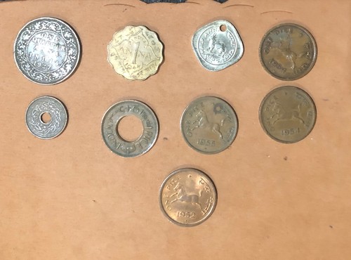 1927-1955 LOTTO DI 9 MONETE INDIA 1/4,1/2,1 ANNA PICE - Giorgio V, Giorgio VI