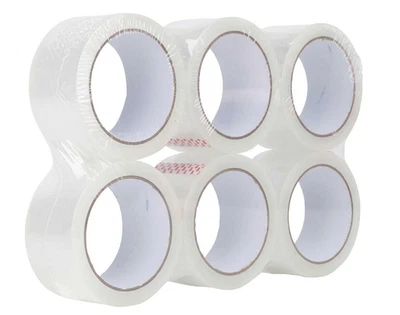 IGEPA 6 STÜCK Paketband Transparent 66m 5cm Stark Packband Paketklebeband Klebeband