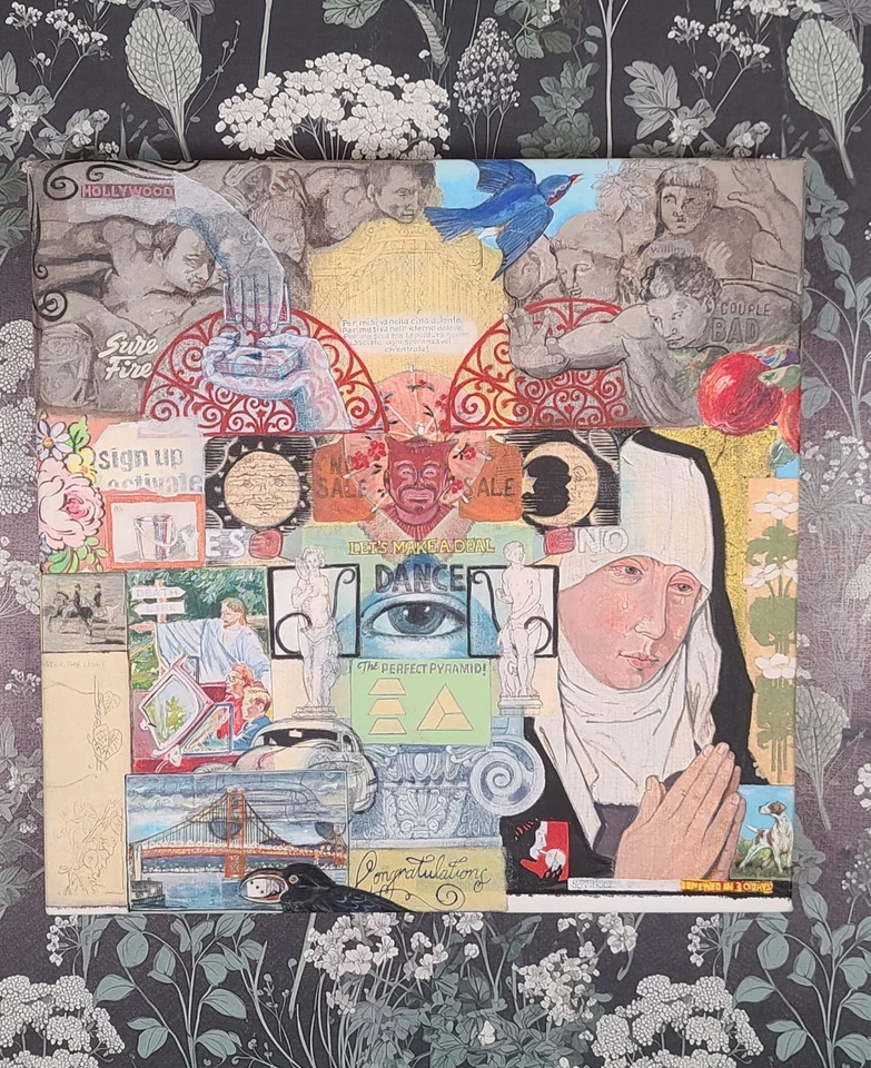 “魔鬼之友” | Marnie Spencer (2005) | 原版 19x19 油画艺术 — 第 2/4 张图片