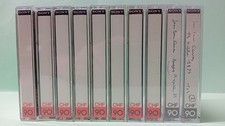 Lot 10 cassettes audio SONY CHF 90 enregistrées - occasion