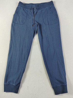 L.L.Bean Pants Womens Small Blue Jersey Knit Jogger Elastic Waist Cuffed Lounge